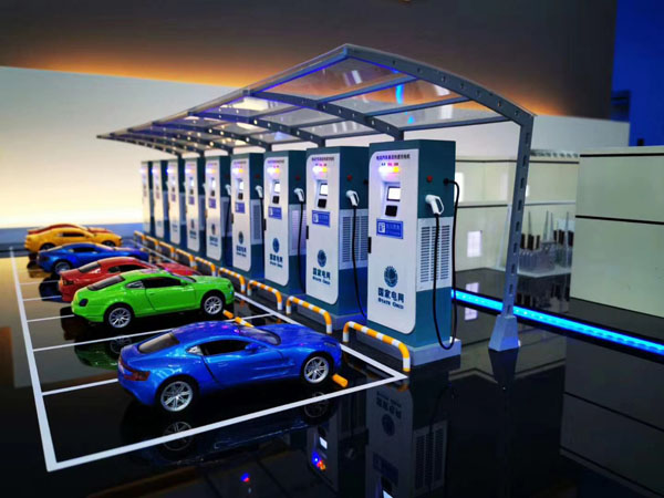 电子沙盘模型制作，汽车充点站模型